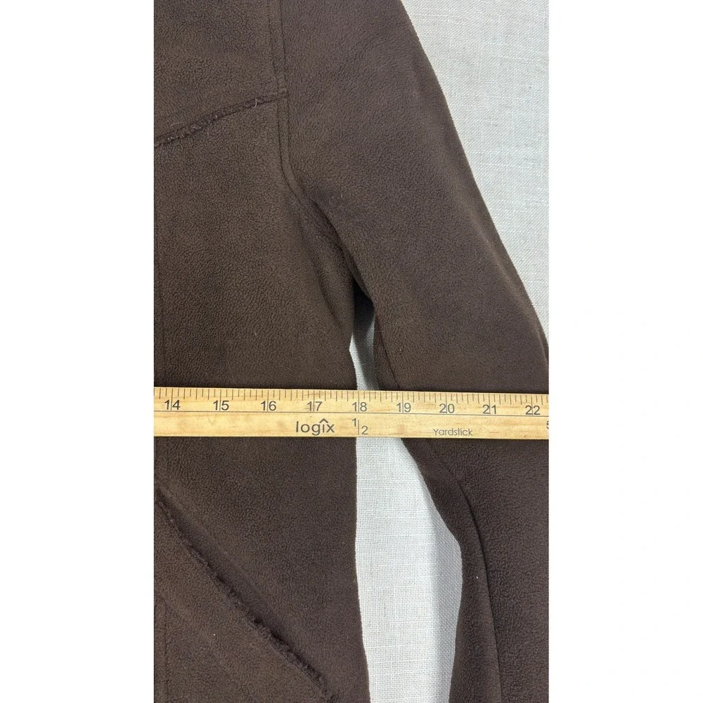 Braetan Brown‎ Sherpa Lined Faux Suede Jacket Women's M Button Front Cozy Warm